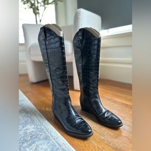 Marc Fisher LTD Haze Croc-Embossed Western Boots
